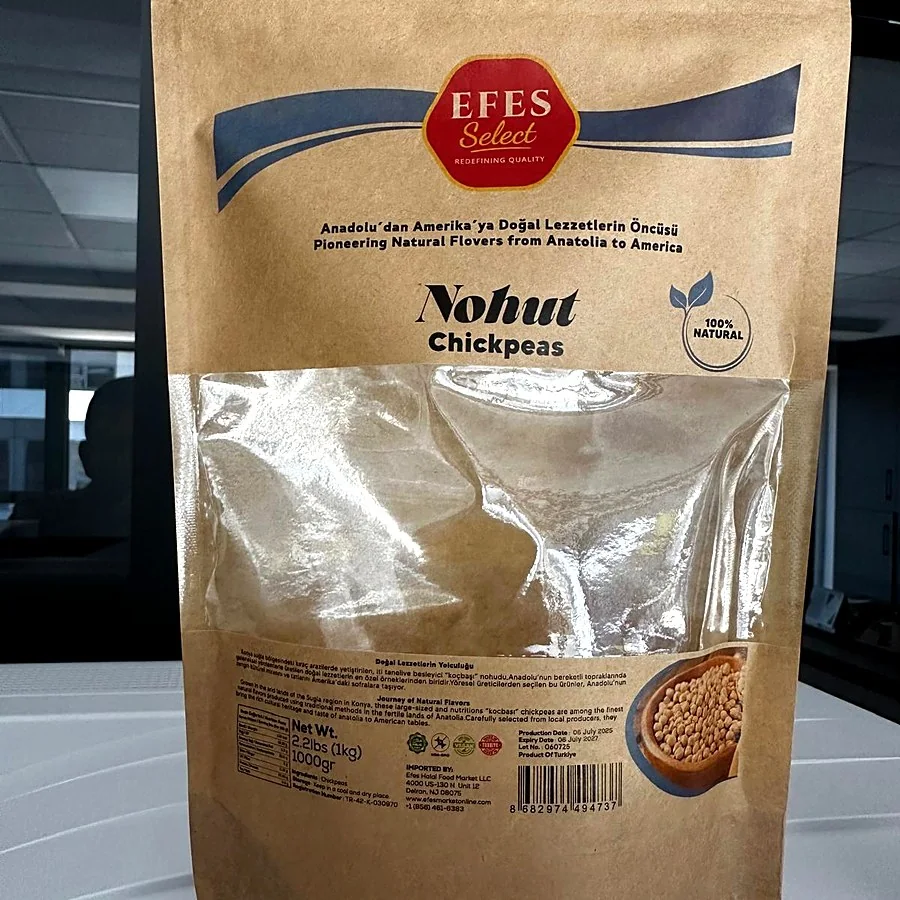 Kraft pencereli baskılı doypack — bakliyat