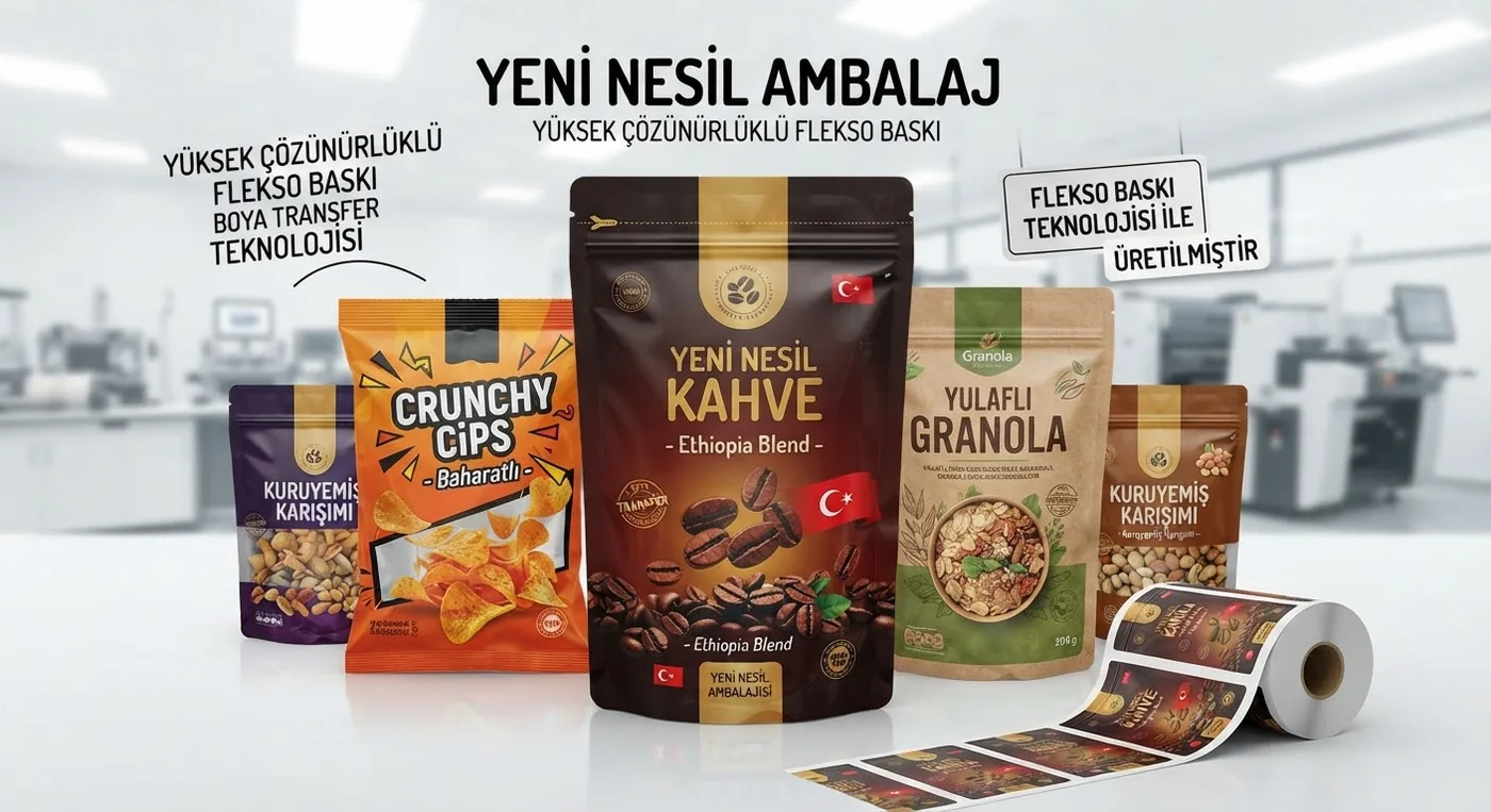 Flekso Baskı ile üretilmiş ambalaj örnekleri